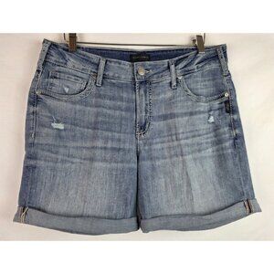 Silver Jeans Womens Jean Shorts Size 12 Boyfriend Short Distressed Denim